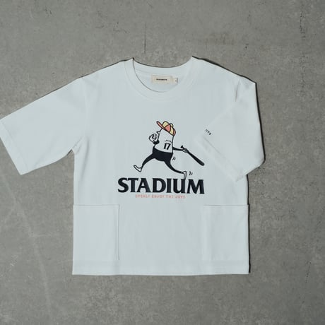 STADIUM POCKE-TEE シロ【7分袖】