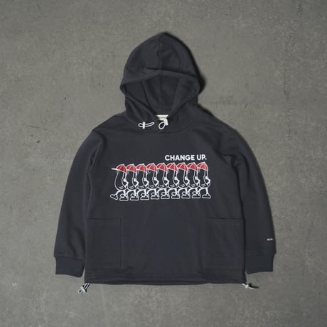 CHANGE UP POCKE-HOODIE チャコール