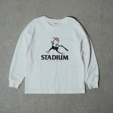 STADIUM POCKE-TEE シロ【長袖】