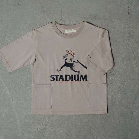 STADIUM POCKE-TEE ベージュ【7分袖】