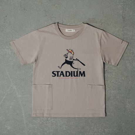 STADIUM POCKE-TEE ベージュ【半袖】