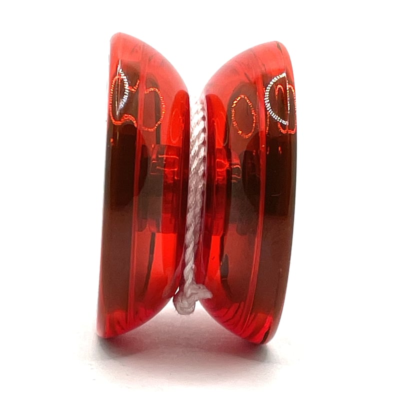 ヨーマニバタフライ（ネオンレッド・シルバーロゴ) YOYOMANIAX