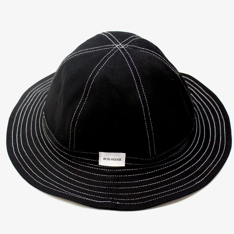 DENIM HAT / INDIGO / BLACK / IVORY STRIP | ACID