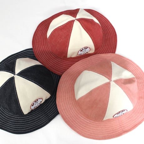 ２TONE DENIM HAT / INDIGO / PINK / RED