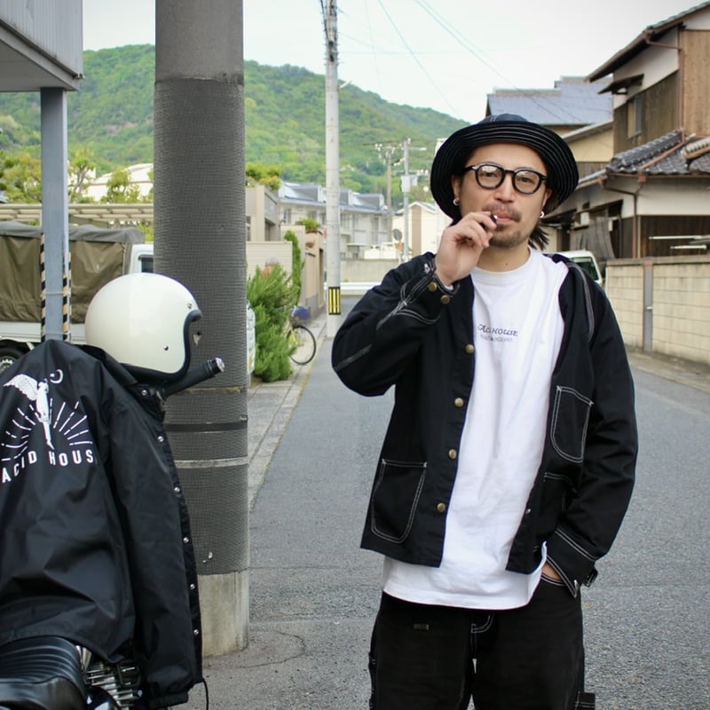DENIM HAT / INDIGO / BLACK / IVORY STRIP | ACID