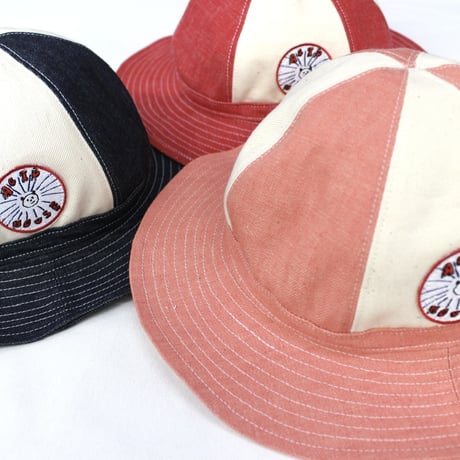 ２TONE DENIM HAT / INDIGO / PINK / RED