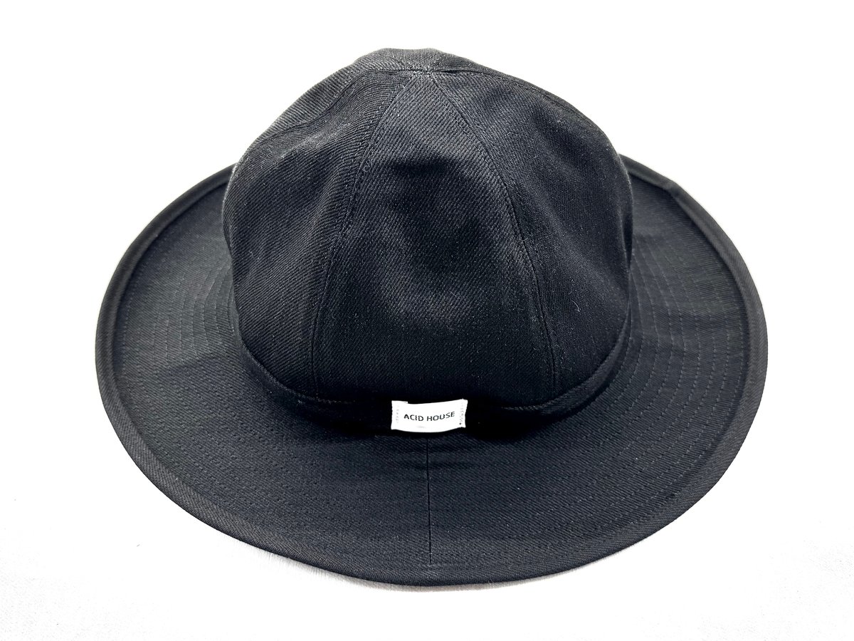 DENIM HAT / INDIGO / BLACK / IVORY STRIP | ACID