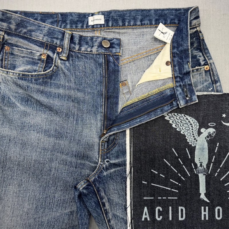 ACID HOUSE TAPERED JEANS #ZX001 ジップフライ | ACID H ACID HOUSE TAPERED JEANS #ZX001 ジップフライ | ACID H