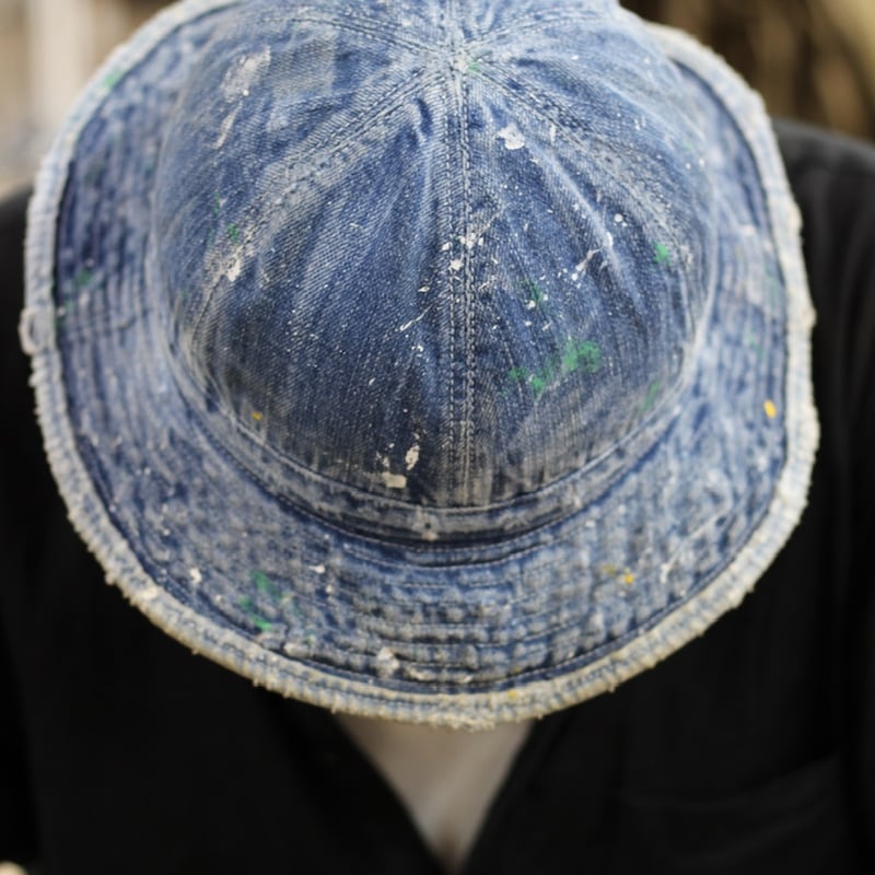 即完売品 WHOVAL × ACID HOUSE 天下統一 デニムハット 加工 天下統一