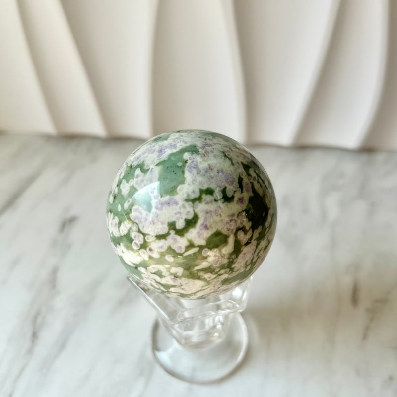 ピースジェイド◯丸玉・スフィア◯Peace Jade◯天然石・鉱物
