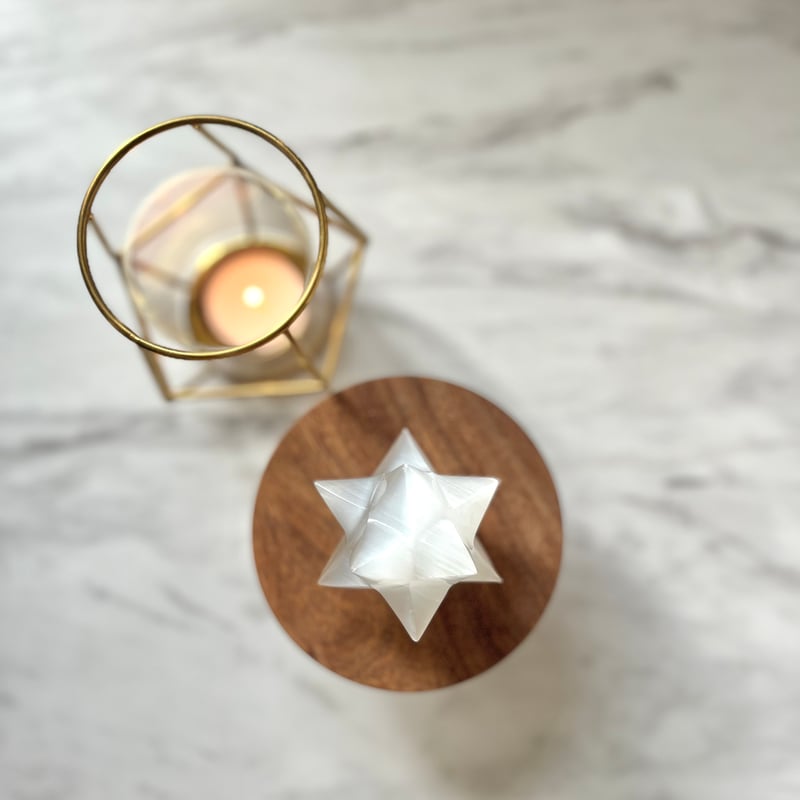 セレナイト・アステロイド・スーパーマカバ◯Selenite Merkaba◯天然石