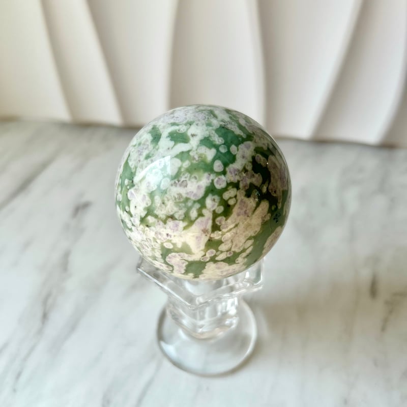 ピースジェイド◯丸玉・スフィア◯Peace Jade◯天然石・鉱物