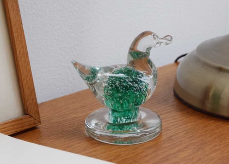 Glass Objet "Duck" | 鳥のオブジェ