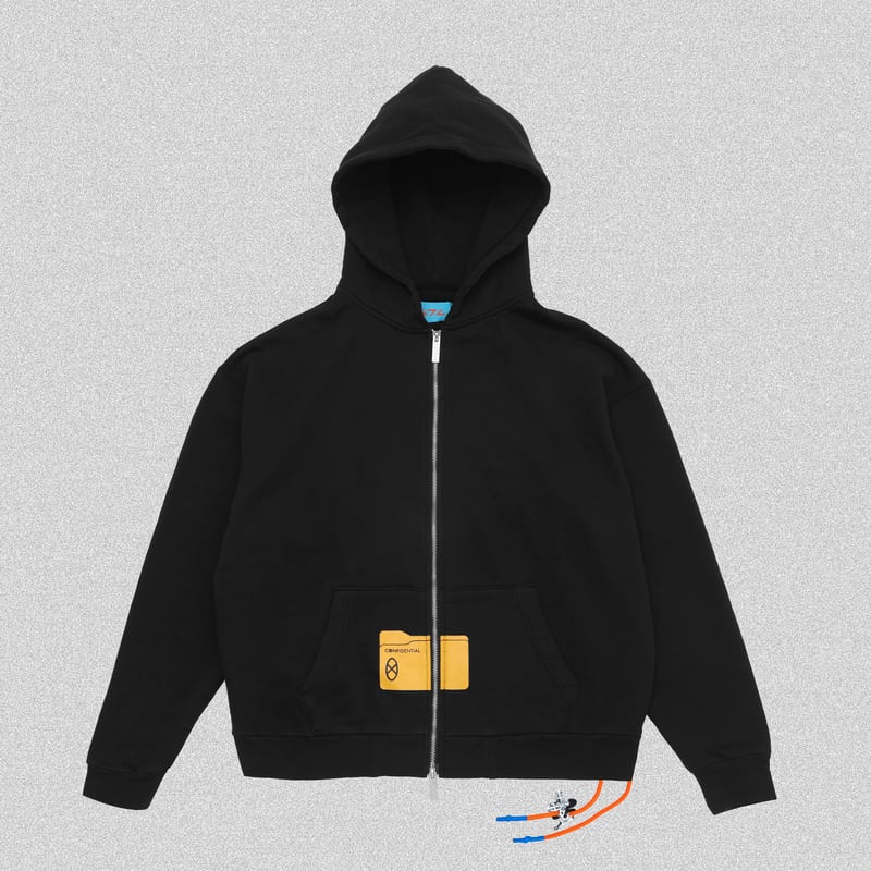 う*た様 CODE47L FILE_2025_4_ZIP_FILE_HOODIE FILE_2025_4_ZIP_FILE_HOODIE_BLACK | CODE47L