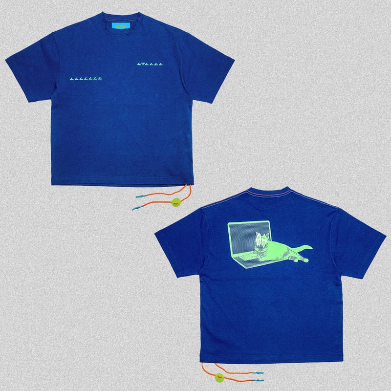 code47l バックプリントTシャツ　Lサイズ　ドローコード２本付き code47l バックプリントTシャツ Lサイズ ドローコード2本付き code47l