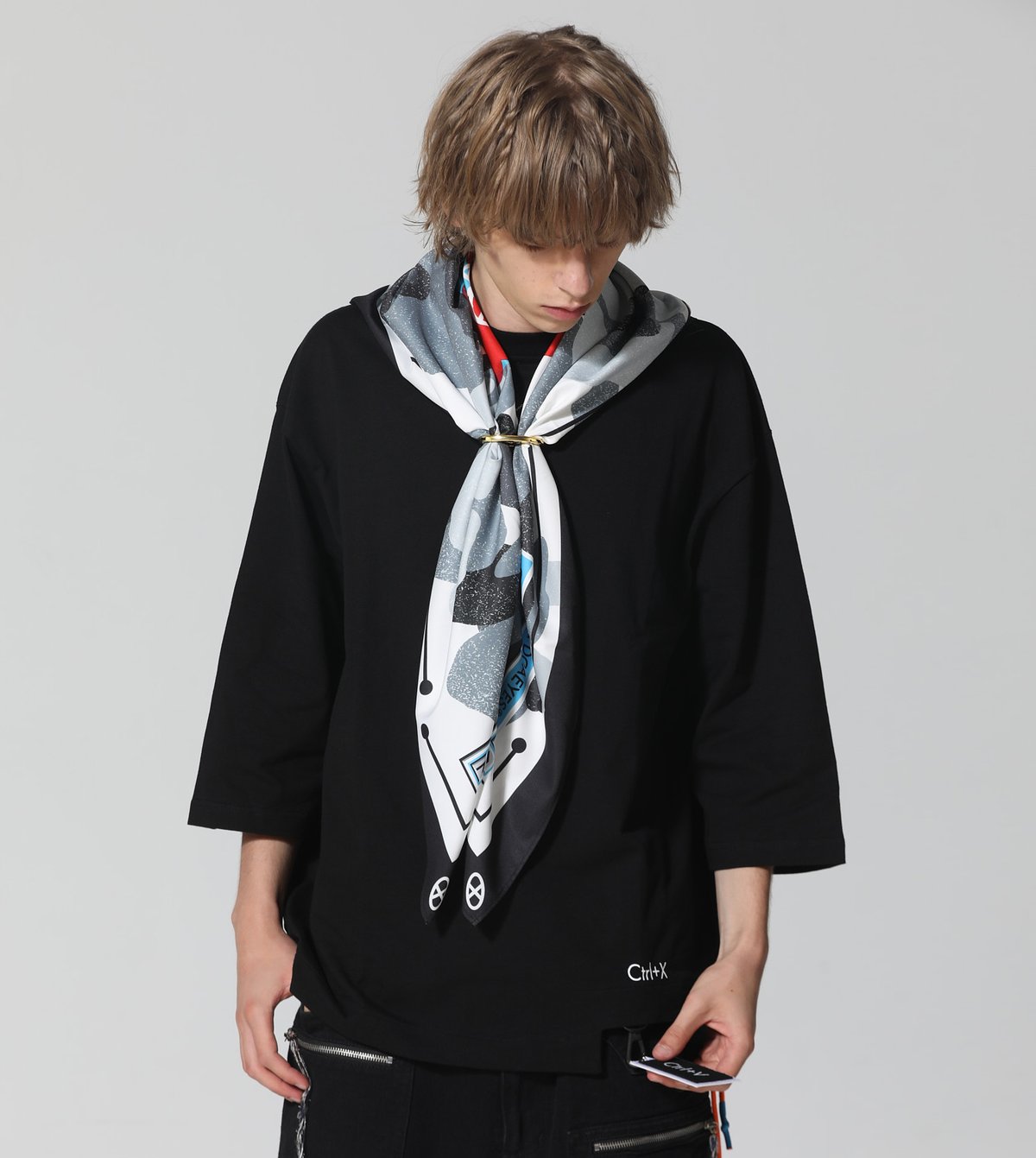FILE_2025_2_CTRL+X_3/4_SLEEVE_TEE_BLACK | CODE47L
