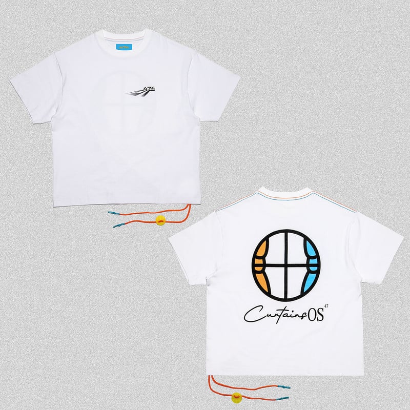 CODE47L Tシャツ コード付き CODE47L Tシャツ コード付き code47L シンプルロゴプリントTシャツ