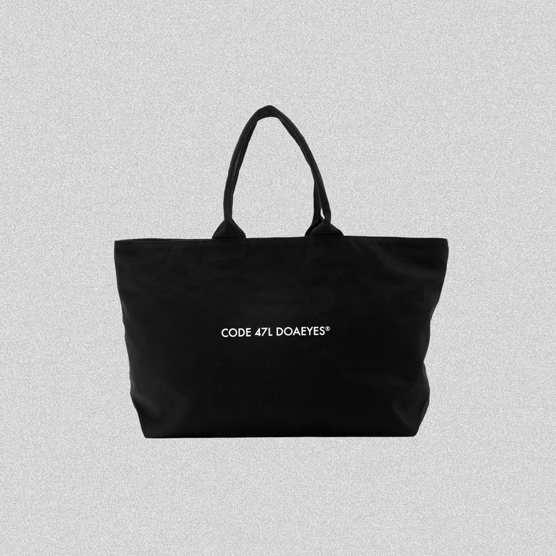 倖田來未】De-CODE トートバッグ（黒） FILE_2025_4_TOTE_BAG_DOAEYES_LOGO | CODE47L