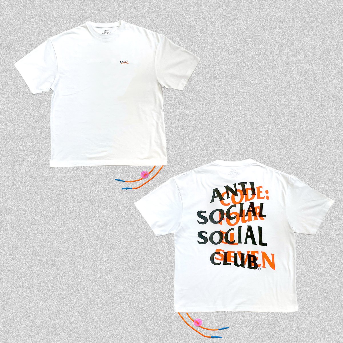 47L × ANTI SOCIAL SOCIAL CLUB コラボロンTEE 白 47L × ANTI SOCIAL SOCIAL CLUB コラボロンTEE 白
