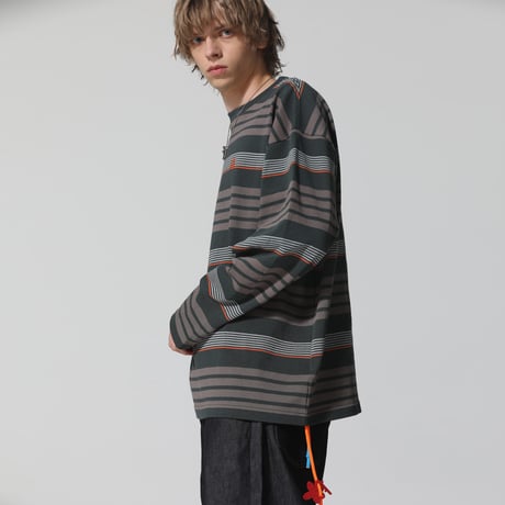FILE_2025_3_BORDER_LONG_SLEEVE_T-SHIRT_GRY_BRW