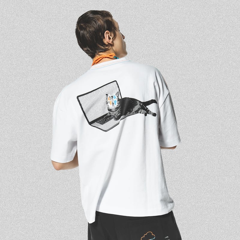 トップス CODE 47L FILE_2023_2_CAT_T-SHIRT_WHITE M FILE_2023_2_CAT_T-SHIRT_WHITE | CODE47L