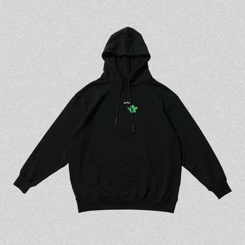 code47L 47Lロゴパーカー 黒BLACK サイズXL