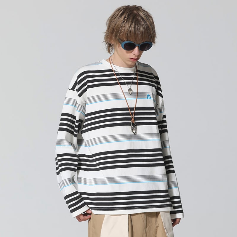 FILE_2025_3_BORDER_LONG_SLEEVE_T-SHIRT_WHT_BLK