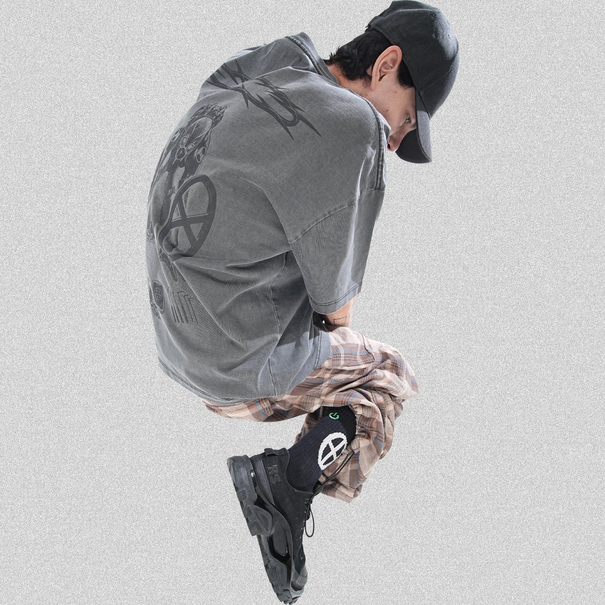 FILE_2024_3_X_PASS_T-SHIRT_ASH BLACK | CODE47L