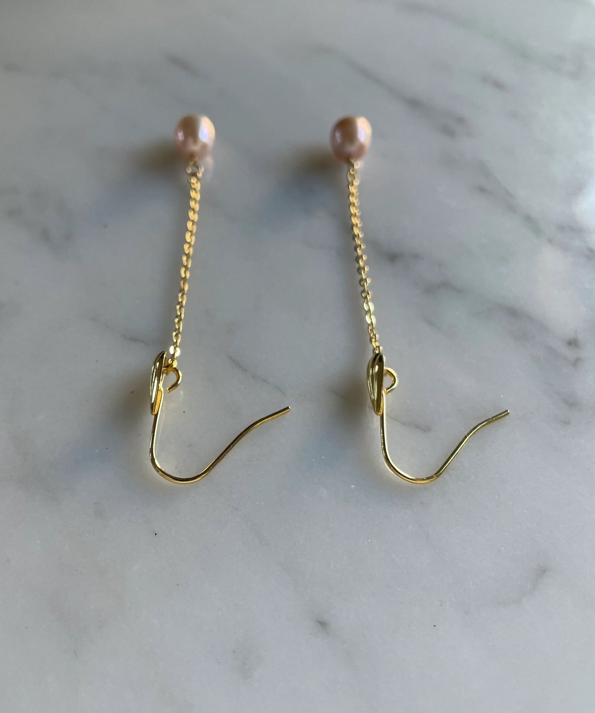 14kgf> 淡水パール(pink) 一粒ピアス ※イヤリング交換可能 | Traumerei