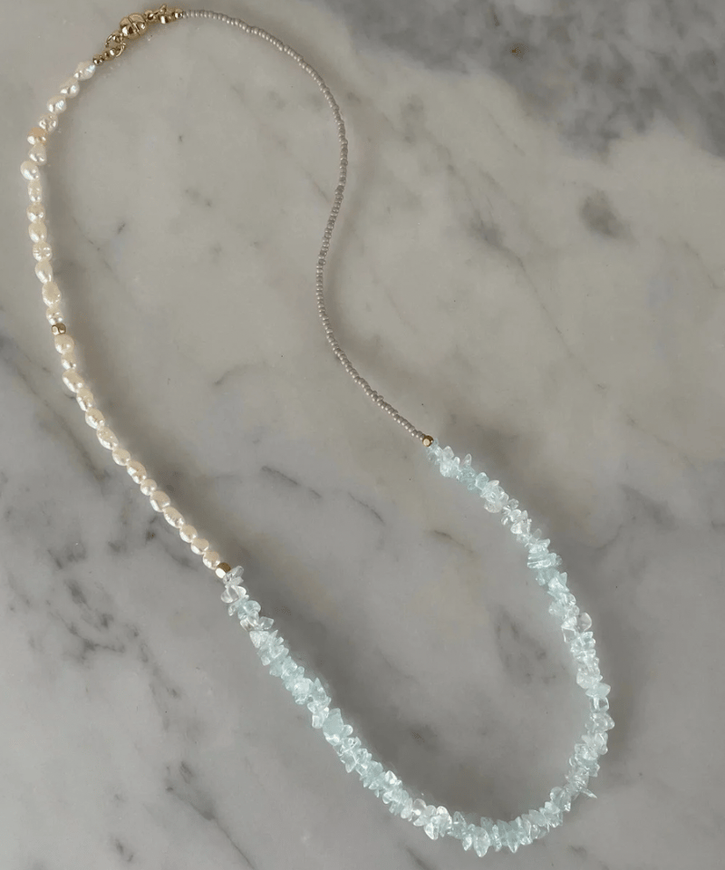14Kgf 天然石アクセサリー 14kgf☆天然石アクアマリン ネックレス | iichi 日々の暮らしを