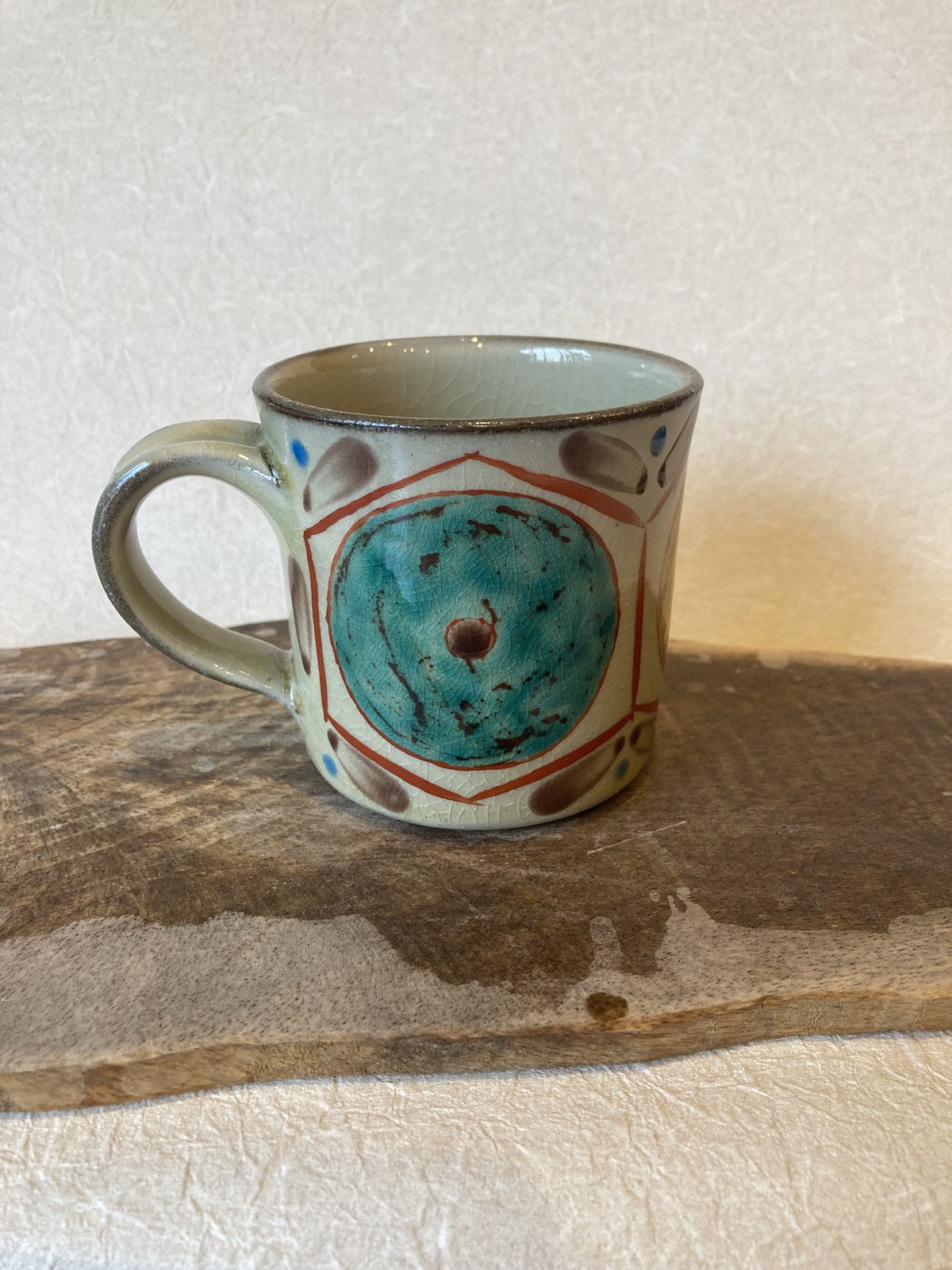 山田真萬　赤絵　蓋物 山田真萬 赤絵 蓋物