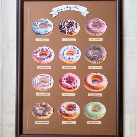 カフェメニュー風☕置くだけでインテリアとして飾れる🖼️✨アイデア寄せ書きフレーム付き🍩