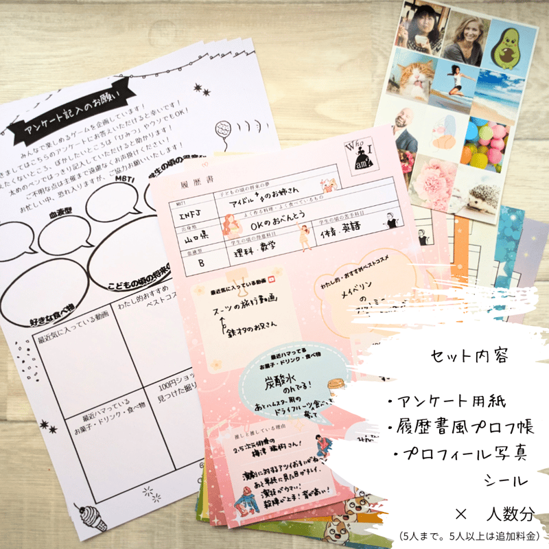 結婚式の余興に！歓迎会・送別会・親睦会に！プロフィールクイズで