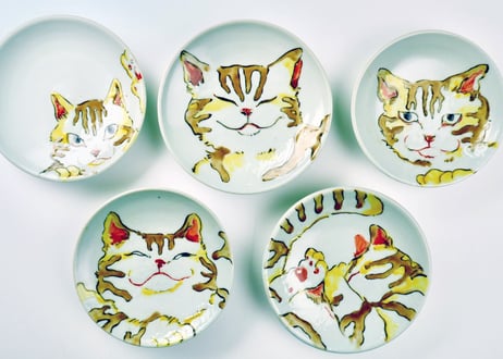 虎猫四寸皿