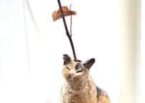 花生え猫花器