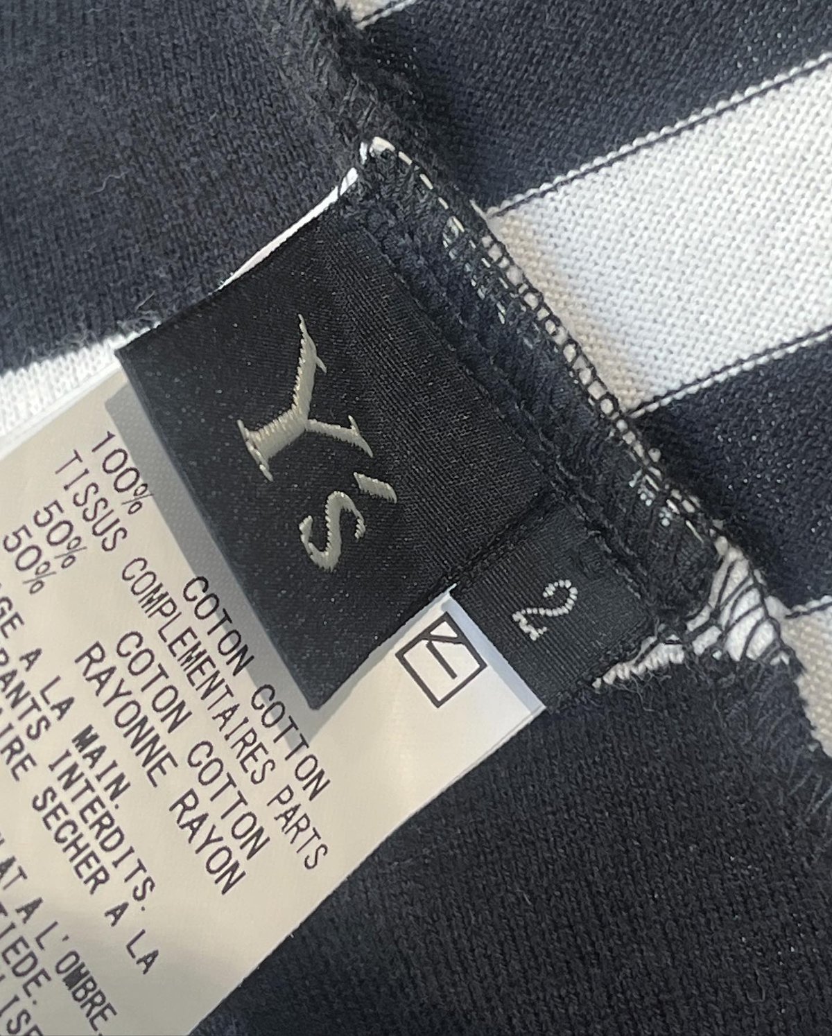 Y's COMPOSITION: SEE ATTACHED LABEL border&stri Y's COMPOSITION: SEE ATTACHED LABEL border&stri