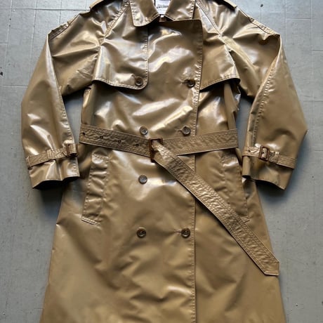 Jean Paul Gaultier enamel leather trench coat