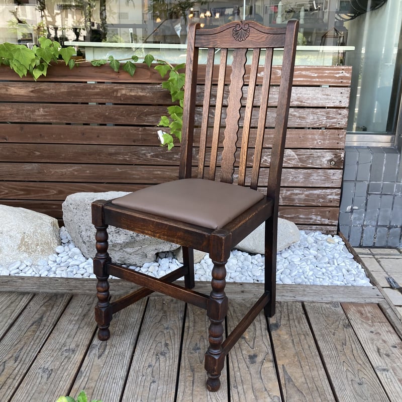 1807 本革アンティークチェア 全2脚 | 家具の富士