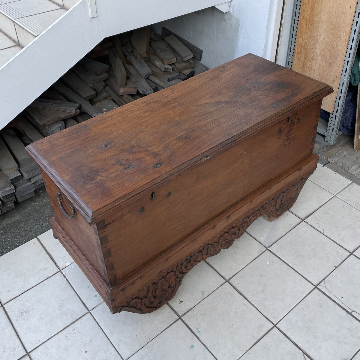 2497 インドネシア / チーク古材 ブランケットボックス | 家具の富士