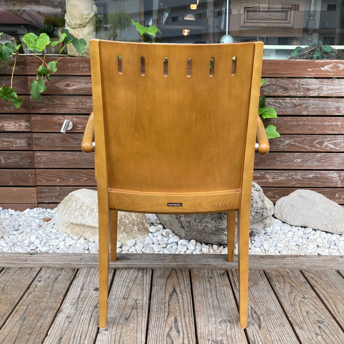 カリモク　karimoku ダイニングチェア　アームチェア　2脚セット カリモク家具 カリモク ダイニングセット4点 肘付食堂椅子×2 2人