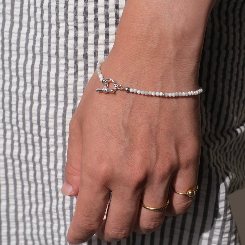 天然石とカレンシルバーチップのブレスレット | mybracelet ONLINE STORE