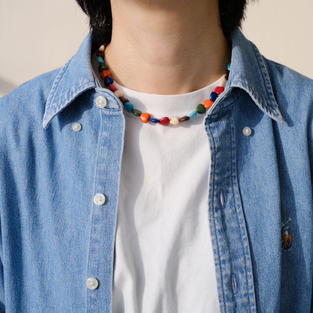 マーブルチョコのハートターコイズネックレス | mybracelet ONLINE STORE