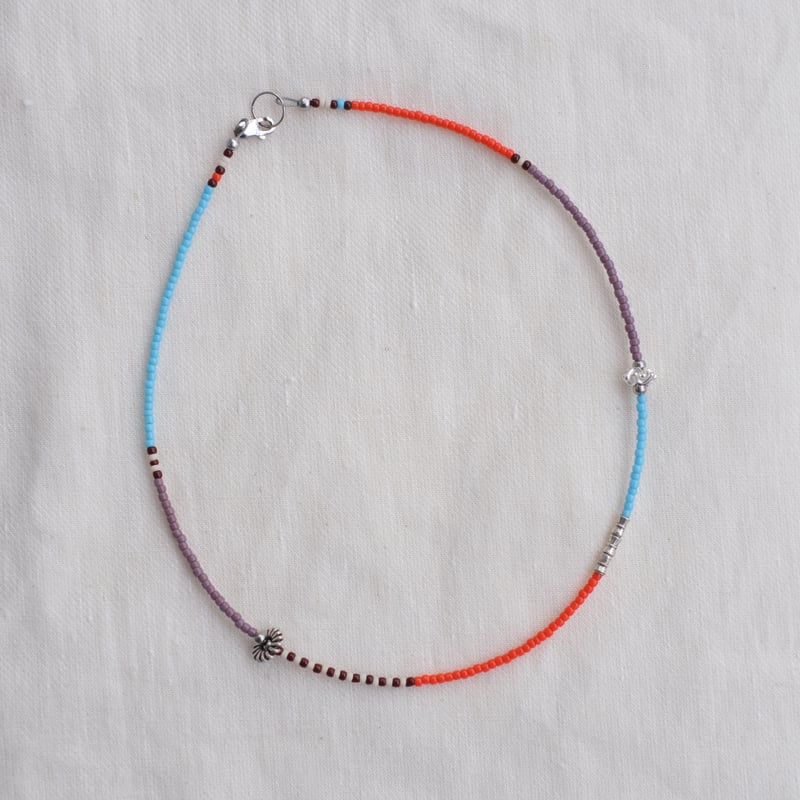 カラフルビーズとカレンシルバーのチョーカー | mybracelet ONLINE STORE