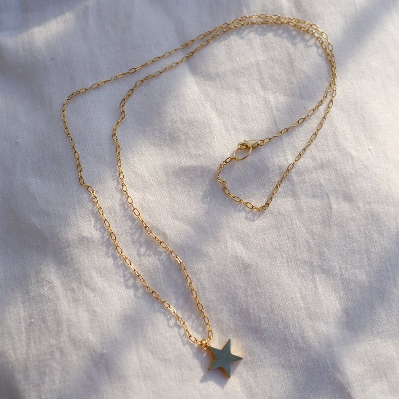 119 ステンレスプレート・星等全てステンレス使用シルバーカラー　ネックレス シルバー]ブレイディドネックレス