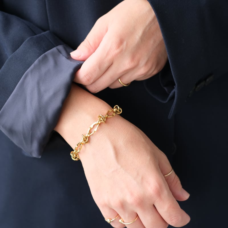 サージカルステンレスのデザインチェーンブレスレット elegance サージカルステンレスのデザインチェーンブレスレット elegance