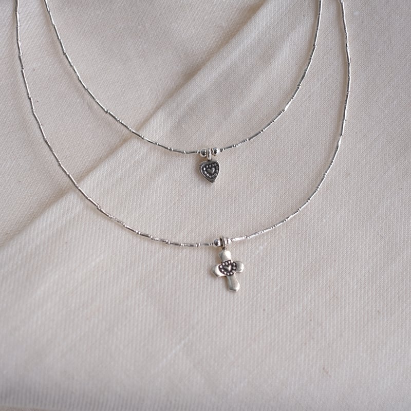 カレンシルバーのcross heartチョーカー III | mybracelet ONLIN