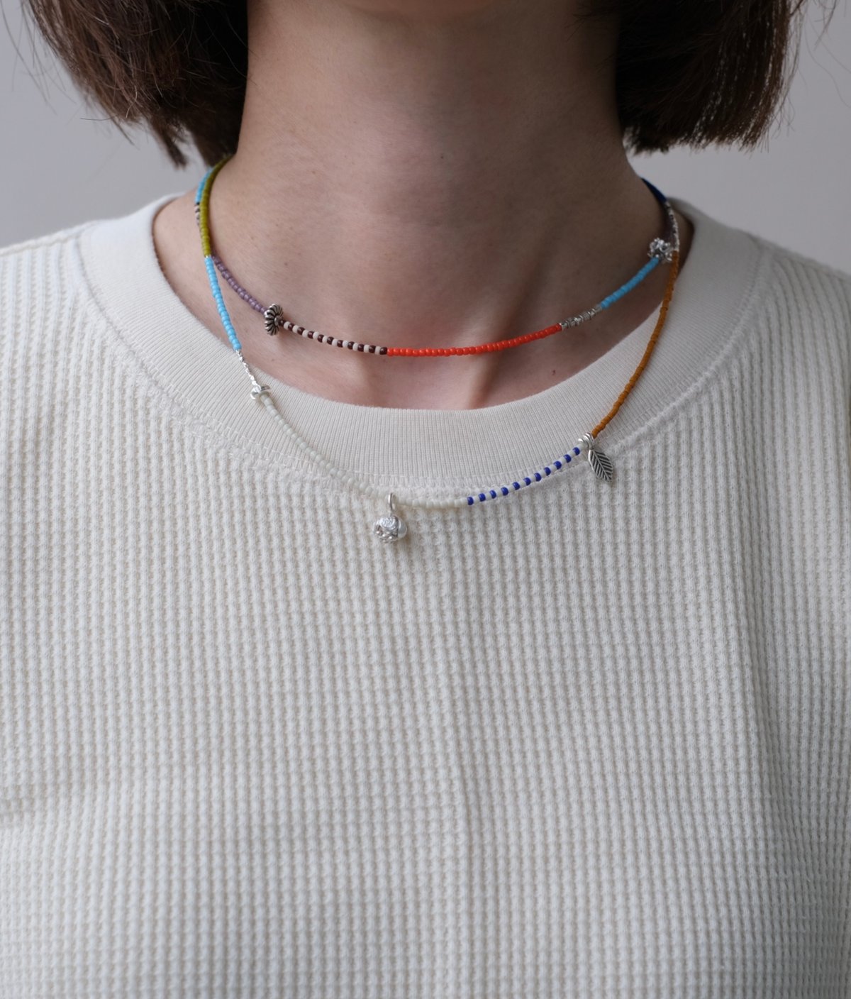 カラフルビーズとカレンシルバーのチョーカー | mybracelet ONLINE STORE
