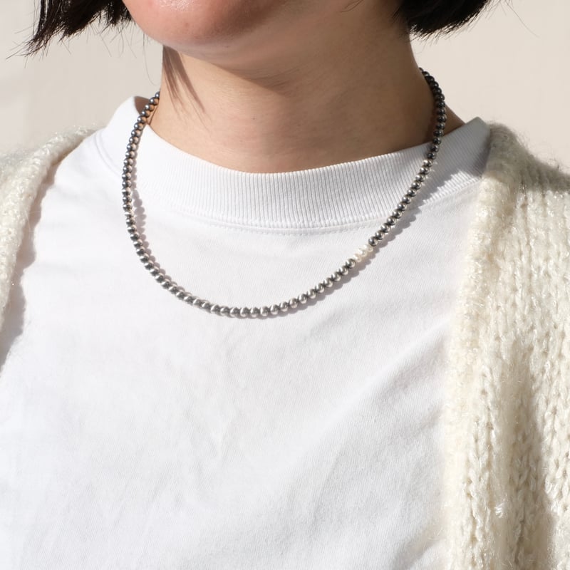 ナバホパールと淡水パールのネックレス short | mybracelet ONLINE STORE
