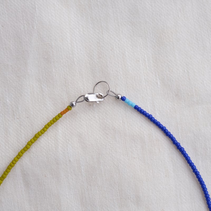 カラフルビーズとカレンシルバーのネックレス plant | mybracelet