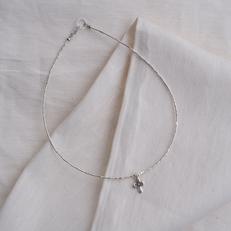 カレンシルバーのcross heartチョーカー III | mybracelet ONLIN
